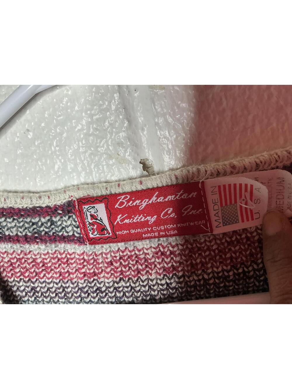 < Vintage Binghamton Knitting Co. Fair Isle Pattern Sweater > - Picture 2 of 4